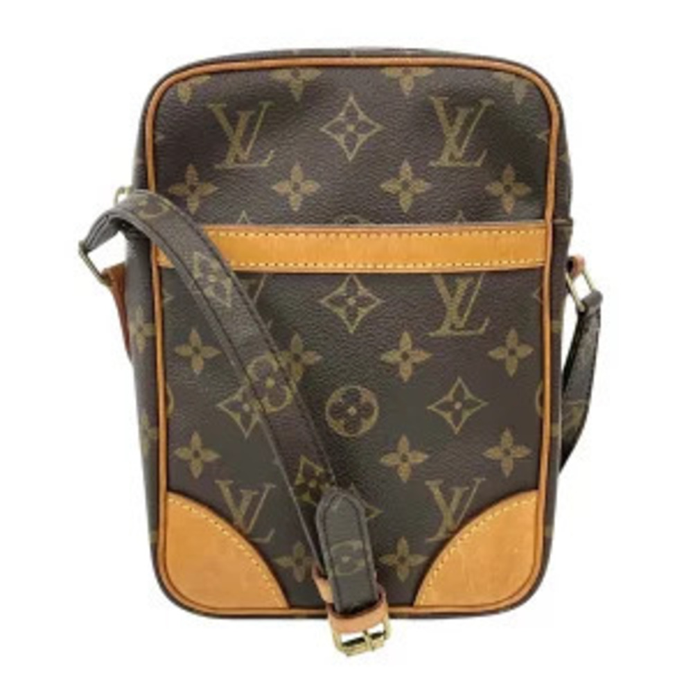 Louis Vuitton Danube Monogram Canvas Shoulder Bag Brown